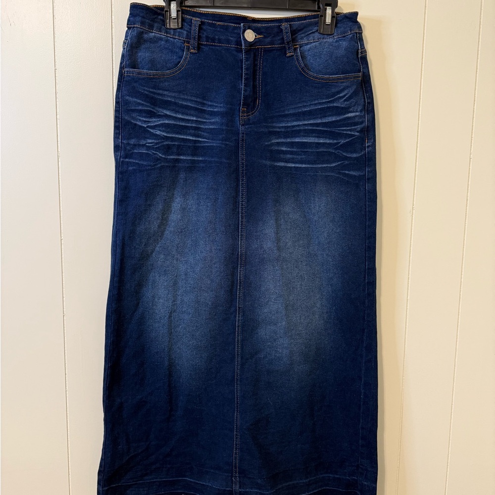 Be Girl Womans Denim Maxi Skirt - Size m